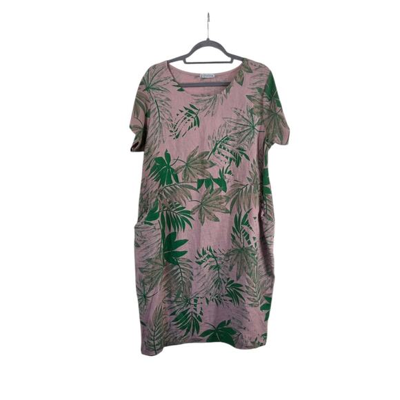 Colette 100% Linen Italy Lagenlook Pockets Oversized Shift Dress One Size S-XL - Picture 2 of 13